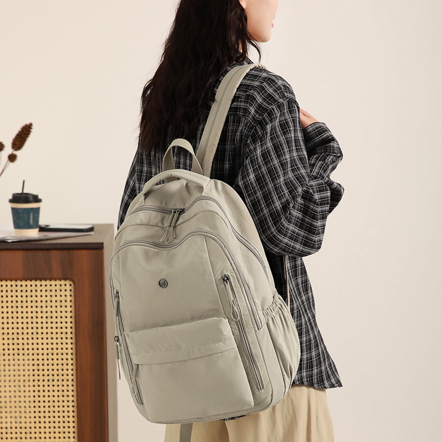 URSOFINE Travel Laptop Backpack, College Backpack for Women and Men, Large Lightweight Everyday Work Business Back Pack, Water-Resistant Anti Theft 15.6 Inch Laptop Casual Bag