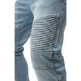 thumbnail image 4 of RAW X Mens Slim Stretch Moto Jeans, Light Blue, 34X30, 4 of 7