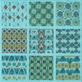 thumbnail image 1 of Ahgly Company Indoor Square Patterned Sea Turtle Green Area Rugs, 8' Square, 1 of 6