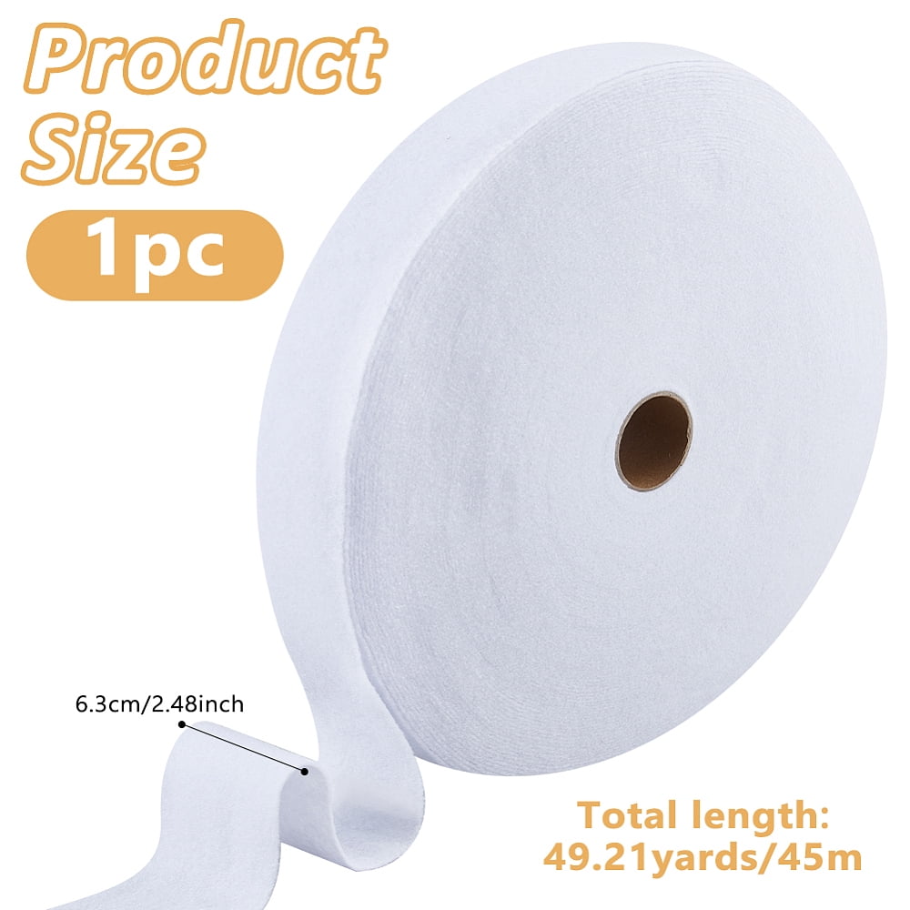 1Roll 49.21 Yards Jelly Roll Batting Strip Cotton Blend Fleece Batting 2.48 Inch Wide Flexible Quilt Battings for Jelly Rolls Rugs Battings Strips