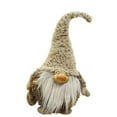 thumbnail image 2 of 16" Fluffy Beige and Smokey Gray Cheerful Earth Gnome Plush Table Top Christmas Figure, 2 of 2