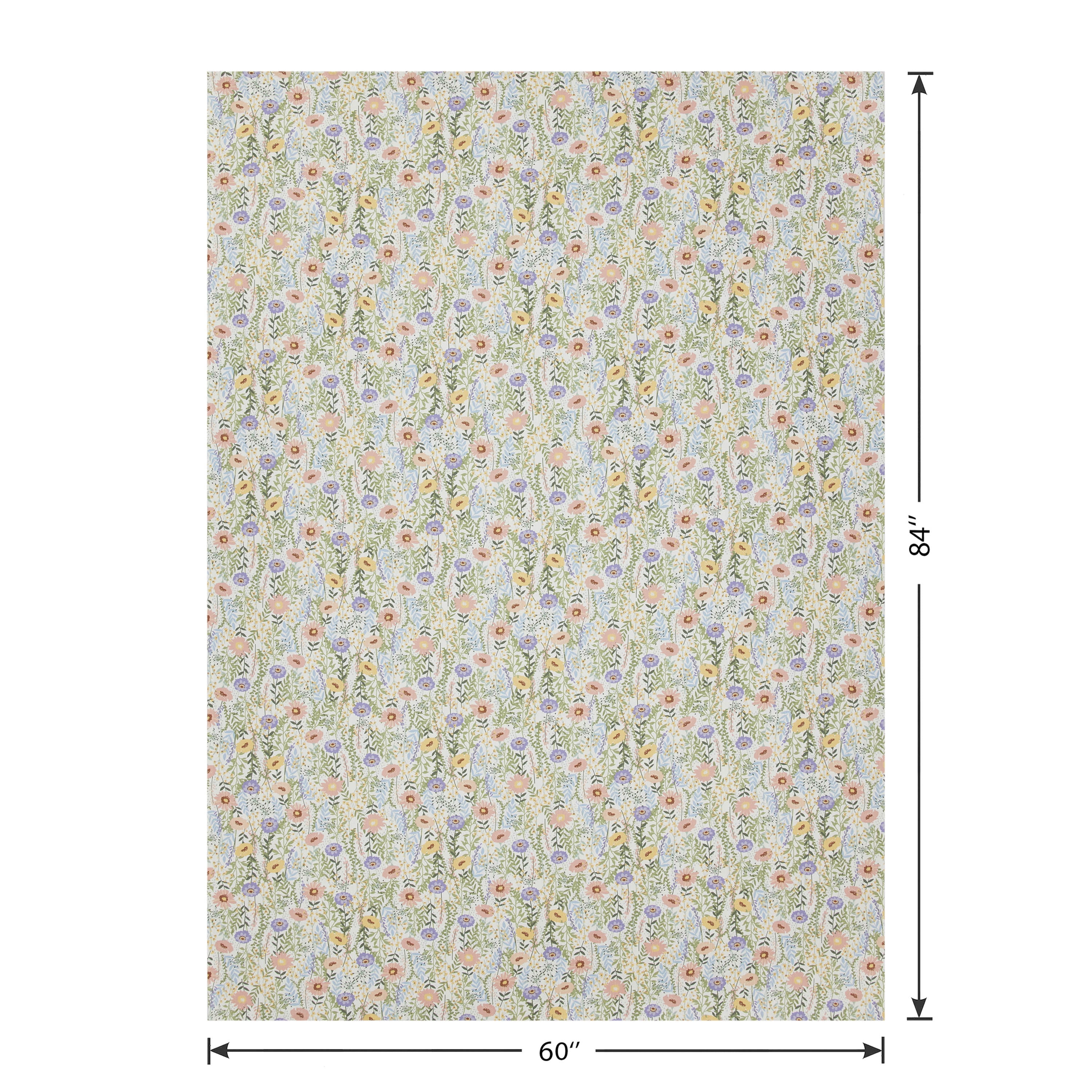Easter Floral 60" x 84" Tablecloth - 100% Cotton, Multi-color