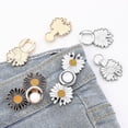 thumbnail image 1 of Botones de metal reutilizables, broches de presión de perlas, alfileres para pantalones, botones retráctiles, hebillas para coser para jeans, ajuste perfecto, reduce la cintura, 1 of 5