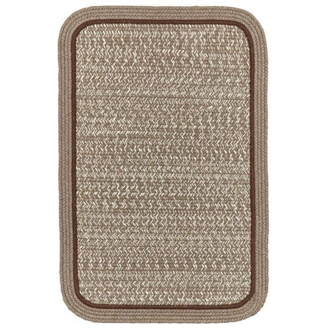 Rhody Rug CC38R048X072S 4 x 6 ft. Casual Comfort Mocha Banded Braided Rug, Rectangle