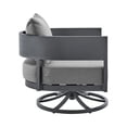 thumbnail image 4 of Armen Living Argiope Gray Aluminum Outdoor Patio Swivel Rocking Chair in Gray, 4 of 8