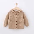 thumbnail image 2 of SGMVNU Sweaters for Girls Fall Winter Childrens Sweater Boys Sweater Cardigan Baby Pure Color Knitted Cardigan Coat Knitwear Tops(Size 4-5 Years, Khaki), 2 of 6