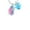 Hot Blue, variant on Translucent Hot Pink & Blue Flying Butterfly - Clear AB Crystal Heart Sophia Necklace, 18"+1"