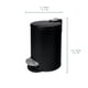 thumbnail image 2 of Bote De Basura Pequeño Acento de 3L Basurero Para Baño Con Pedal Acero Inoxidable Tapa Suave Negro, 2 of 10