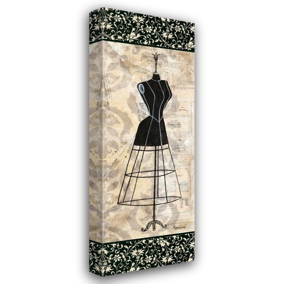 Katie Guinn 18x44 Gallery Wrapped Canvas Wall Art Titled - Dress Form Panel I