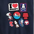 thumbnail image 3 of Peanuts - I Heart Snoopy Patches - Youth Crewneck Sweatshirt, 3 of 6