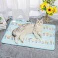 thumbnail image 2 of Slhenay Pet Cooling mat Summer Cooling Ice Silk Sleeping Pad Pet Bed Dog cat Blanket Breathable pet self-Cooling Blanket Easy to Carry Outdoors or Kennel, Blue, 2 of 8