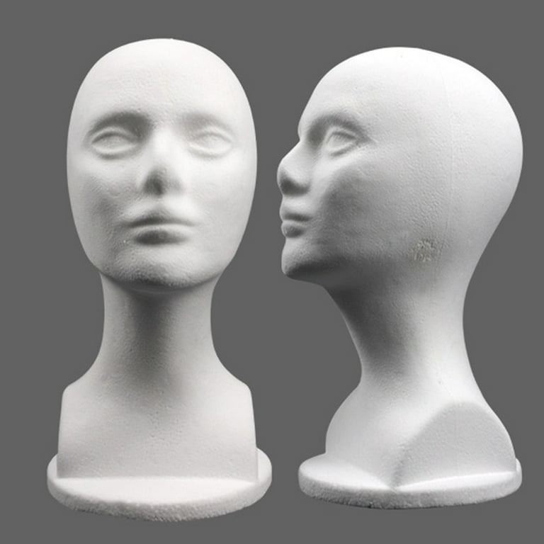 Cheers.US 2 Pieces/Set Styrofoam Head Female Foam Wig Head