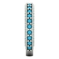 thumbnail image 4 of 1.44 ctw Wedding Band for Women - 18K White Gold Simulated Turquoise Stackable Eternity Ring, 4 of 6