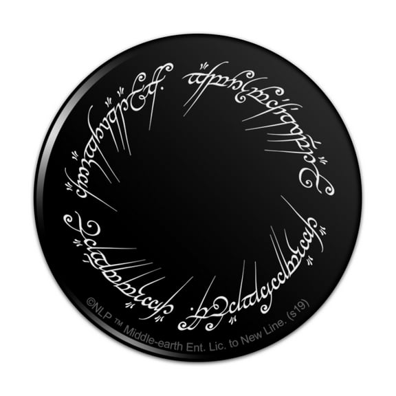 Lord of the Rings Mordor Script Kitchen Refrigerator Locker Button Magnet