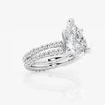 thumbnail image 2 of Vivid Jewel Beautiful 1.6 Ct Pear Cut Moissanite Engagement Ring - Women's Double Shank Wedding Ring - Moissanite in 14K White Gold Plated - Christmas Special Gift for Women's, 2 of 2