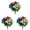 B 3PCS, variant on JHEHF 4th Of July Patriotic Artificial Flowers Red White Blue Silk Flower with Leaves Realistic Flower for Independence Day Balcony Porch Patio Yard Garden Arrangement