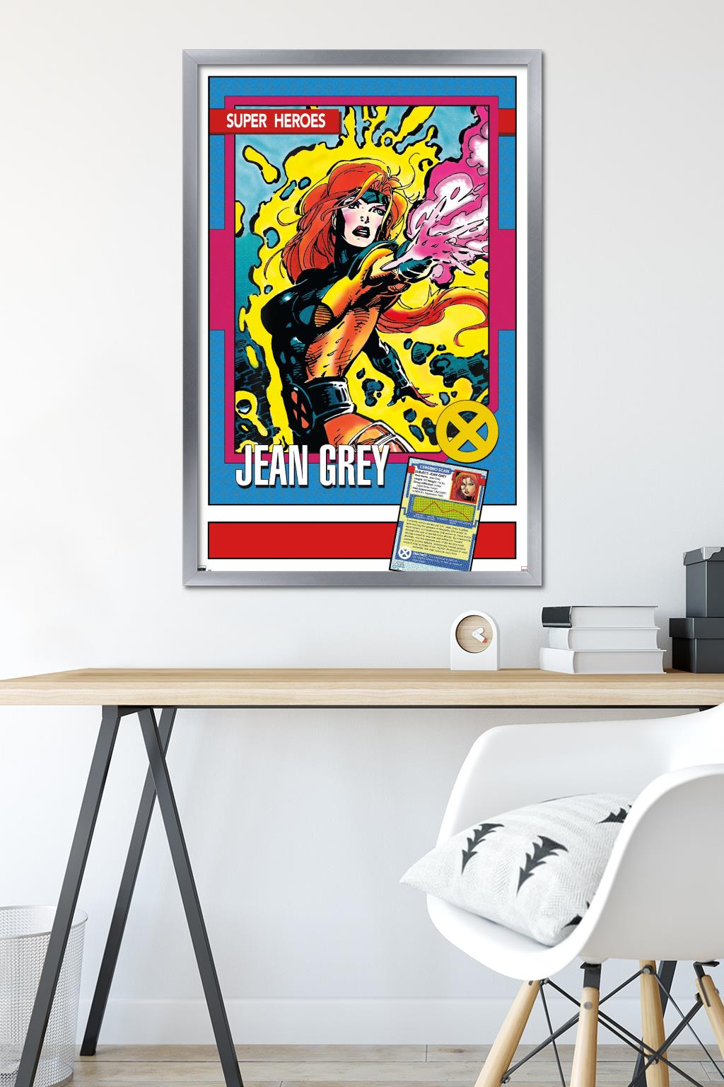 Marvel Trading Cards - Jean Grey Wall Poster, 22.375" x 34" Framed