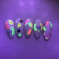thumbnail image 3 of 12 hojas de pegatinas para decoración de uñas, pegatinas autoadhesivas para uñas para mujeres y niñas, brillan en la noche, decoración de uñas DIY, 6,2*5,3 cm, 3 of 5