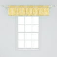 thumbnail image 2 of Ambesonne Floral Valance Pack of 2, Ikat Damask Floral Graphic, 54"X12", Mustard Ivory, 2 of 4