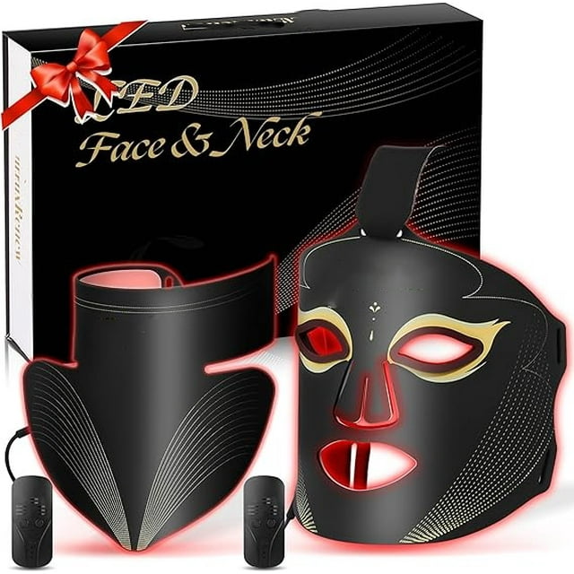 Ensemble de Masque de Luminothérapie Rouge, Masque Led de Luminothérapie pour le Visage, Lumière Proche-Infrarouge 850 Nm et Lumière Rouge 630 Nm