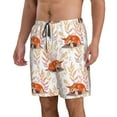 thumbnail image 2 of Salouo Cute Sleepy Fox Pattern Swim Trunks for Men,Men's Hawaiian Bathing Suit Swimsuits Quick Dry Swimming Board Shorts Beach Shorts with Pockets-Medium, 2 of 6