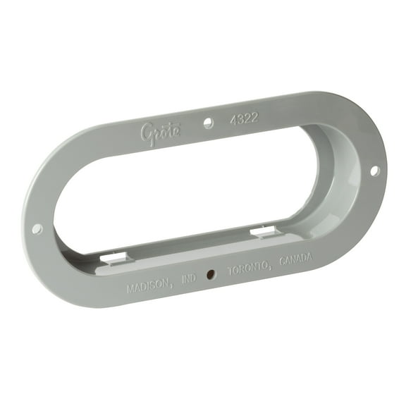 Grote 43220 - Bracket, Gray, Oval Lamp Theft-Resistant Mounting Flange