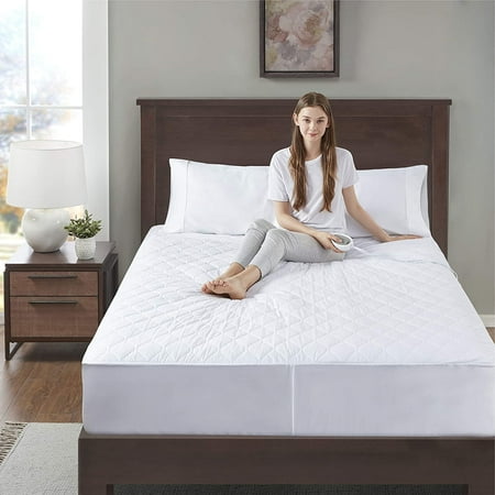 Throw Heated Blanket Electric Dual Control Mattress Pad King Size Bed Warmer W Adjustable Zone Heating Fit To 15 12 5ft Long Cord 78x80 White Canada Heated Mattress Pad King Size, Heated Bed Pad King Size