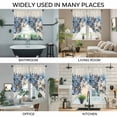 thumbnail image 3 of Blue Christmas Poinsettia Swag Valances for Windows 2 Pack, Kitchen Window Curtains 36 Inch Length, Xmas Botanical Balls Snowflake Rustic Privacy Swag Curtains for Living Room/Bathroom 36"x36", 3 of 8