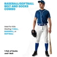 thumbnail image 4 of Exxact Sports Youth Baseball Socks and Belt Combo for Boys Girls - Soft, Durable Softball Socks and Belt Youth & Adult Sizes (Royal Blue, L), 4 of 7