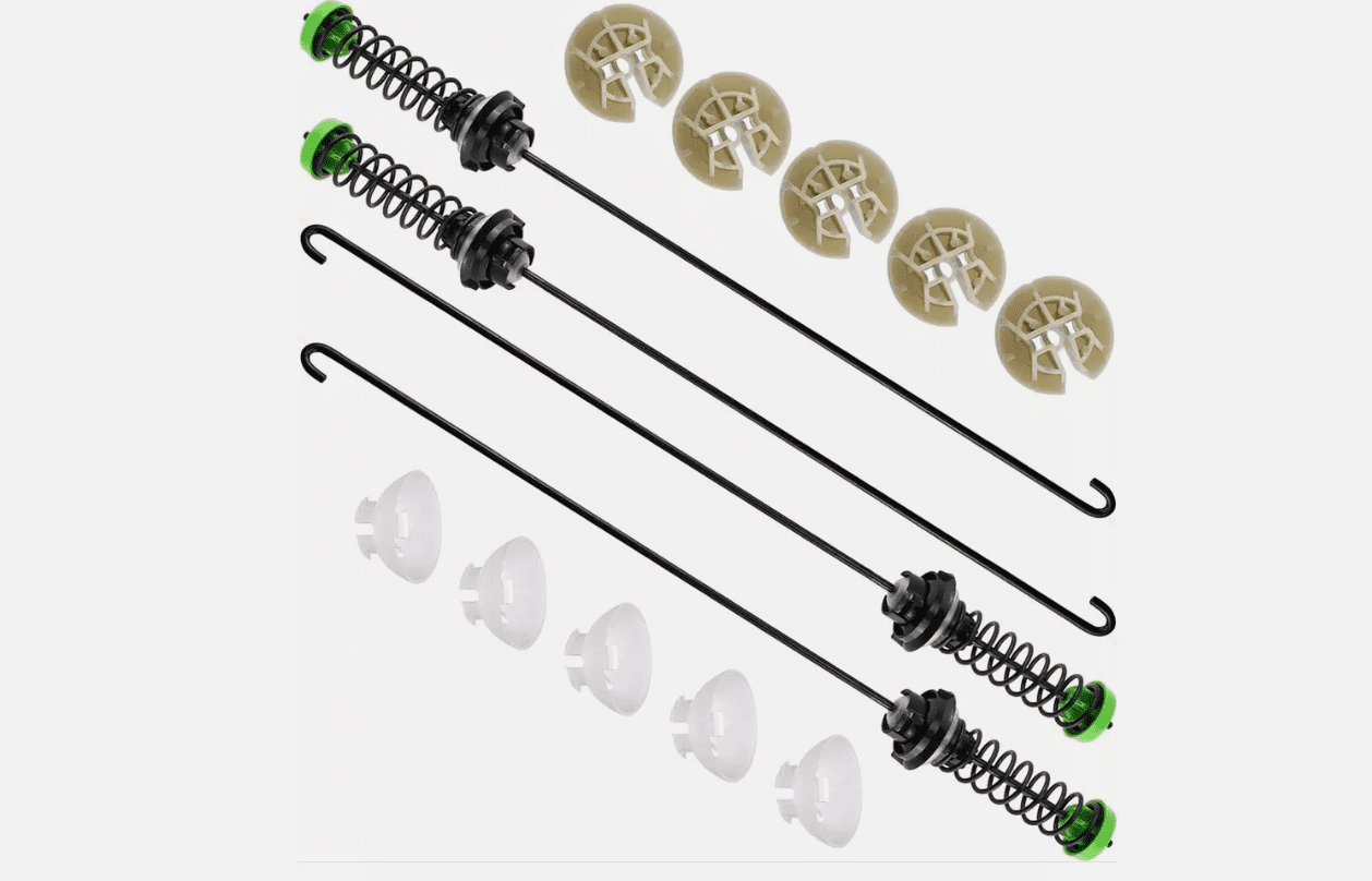 SRK0362 Clothes Washing Machine Suspension Rod Damper Shocks 4 Pack for Whirlpool W11130362 AP6262443, PS12347546
