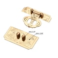 thumbnail image 3 of Unique Bargains Wood Case Box Rectangle Hasp 65x52mm Closure Brass Latch Yellow, 3 of 5