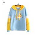 thumbnail image 3 of Jumpingount Sudadera con capucha estampada de algodón con capucha de manga larga deportes deportes mujer ropa Prendas para la parte del cuerpo azul L Jumpingount AP000850-03, 3 of 6
