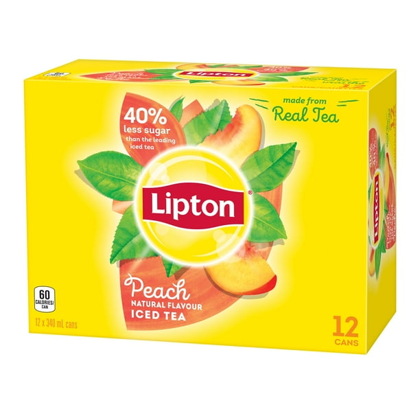 Lipton Peach Iced Tea 12 x 340mL, Cans - Walmart.ca