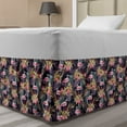 thumbnail image 1 of Palm Bed Skirt, Tropical Summer Themed Pattern with Exotic Leaves Flowers and Flamingo Bird Print, Elastic Bedskirt Dust Ruffle Wrap Around for Bedding Decor, 4 Sizes, Multicolor, by Ambesonne, 1 of 2