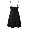 thumbnail image 5 of FINALGANG Women Versatile Dress Solid Color Sleeveless Off The Shoulder Ruffled Hem Mini Sexy Strap Dresses Durable Sunsuit Clothes, 5 of 5