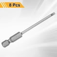 thumbnail image 3 of Uxcell 8pcs SL3 Puntas de Destornillador Ranurado 3mm Punta Ranurada Vástago Hexagonal de 1/4" Longitud de 75mm (3") Cabeza Plana Magnética Brocas de Acero S2 Destornillador Industrial, 3 of 7