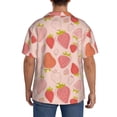thumbnail image 5 of Wukai Strawberry Men's Casual Short-Sleeve Button Down Shirt - Lightweight Summer Dress Shirt for Daily Wear-Medium, 5 of 7
