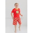 thumbnail image 2 of DC Comics Justice League The Flash Little Boys Rash Guard and Swim Trunks Outfit Set Toddler to Big Kid, 2 of 5