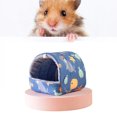 thumbnail image 5 of Nido de hámster Suave Cálido Transpirable Lindo Algodón Pequeña Hamaca para Mascotas Cama para planeadores del azúcar Osos Dorados Loros 10x10cm / 3.9x3.9in Sea World, 5 of 5