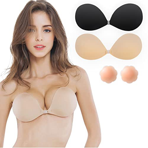 Nipplecovers Sticky Bra Strapless Silicone Nippleless Covers Lift Pasties Adhesive Bras 