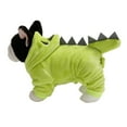 thumbnail image 2 of Green Fleece Four-Legged Costume for Pets, Warm Dog & Cat Clothes Cozy Winter Dino Outfit Bienvenido, 2 of 8