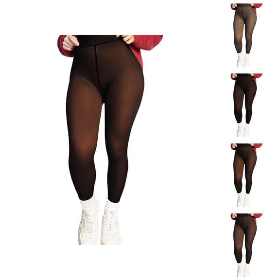 Thermal Leggings Lined Opaque Tights For Winter Warmth Comfortable Everyday Wear
