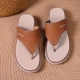 thumbnail image 5 of Women's Thong Beach Flip Flops, Thick Sole Casual Summer Sandals,Coffee,US:8.5, 5 of 7