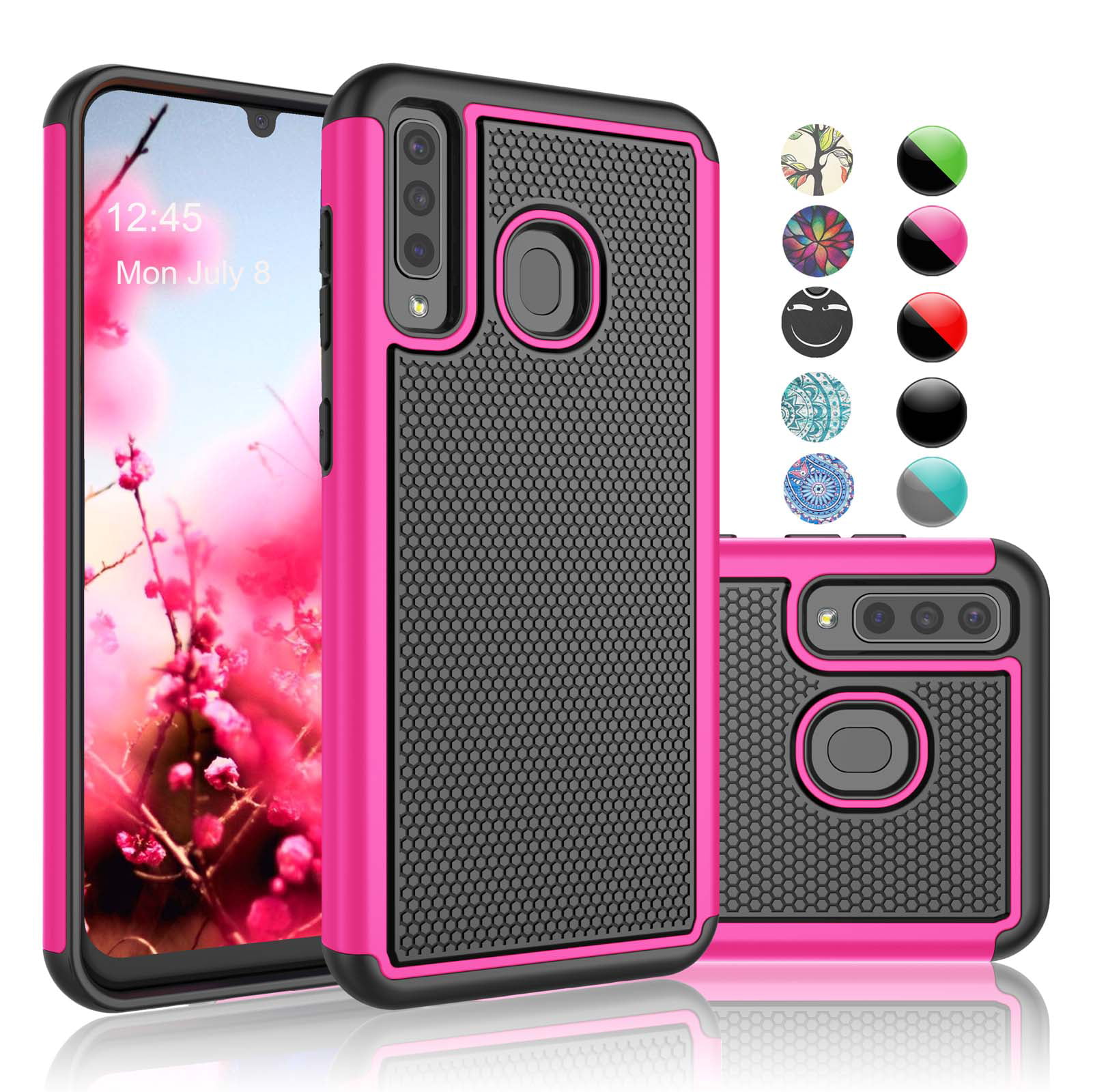 Galaxy A30 6.4" Case, Case for Samsung A30 2019, Njjex Shock Absorbing Dual Layer Silicone