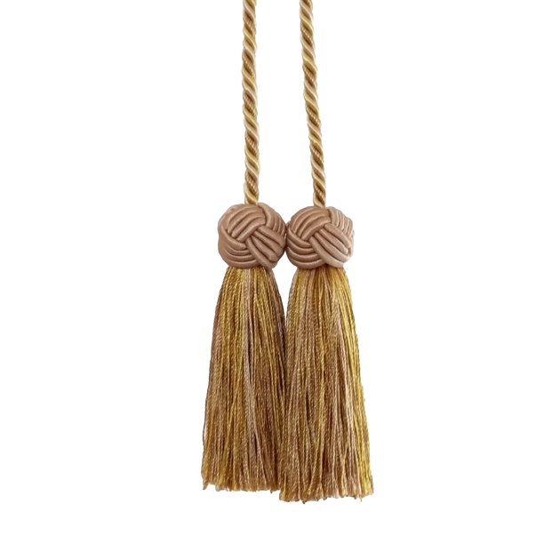 Double Tassel / Gold Multi / Tassel Tie with 3.5 inch Tassels, 20