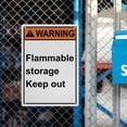 thumbnail image 6 of Weatherproof Vertical ANSI Fuel Sign (Flammable storage Keep out) 8 in" x 12 in" UV Resistant Indoor Outdoor Workplace Insdustrial Caution Warning Sign, 6 of 7