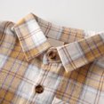 thumbnail image 5 of Gubotare Boy Shirt Boy Flannel Shirt Toddler Plaid Shirt Long Sleeve Button Down Lapel Jacket Tops Fall Clothes 5T 6T, 5 of 9
