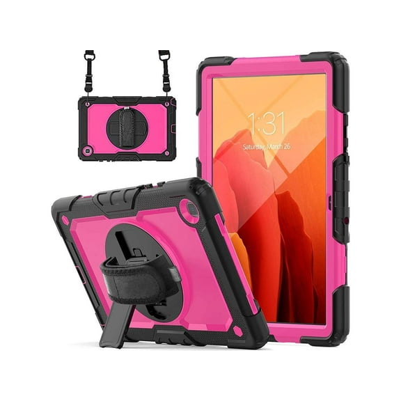 For Samsung Galaxy Tab A7 10.4 inch Case 2022 2020 SM-T503/T509/T500/T505/T507 with Screen Protector for Kids Shockproof Cover with S Pen Holder Stand and Hand Strap Shoulder Strap