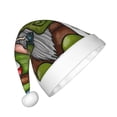 thumbnail image 2 of Haiem Fishing Gnome Pattern Santa Hat Confortable Velvet Christmas Hat for Christmas Party Favors Fit for Adults and Kids, 2 of 6