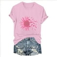 thumbnail image 4 of VKOYWKM Women's Breast Cancer Survivor Shirts Breast Cancer Awareness T-Shirt Inspirational Short Sleeve Tee Tops Pink Ribbon Tshirt Cancer Awareness Tee Top Cancer Survivor Gifts, 4 of 4